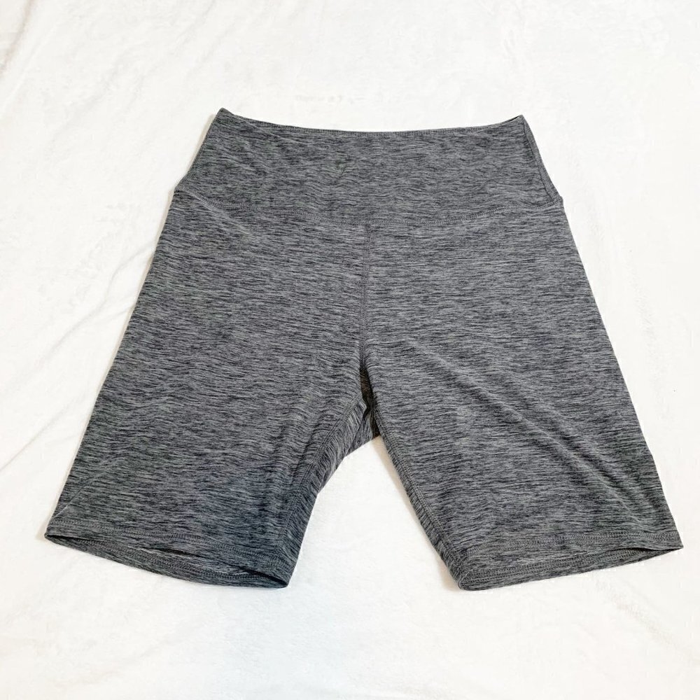 5/$25 Maurices Bike Shorts Grey Heathered High Waisted Activewear 8"‎ Inseam